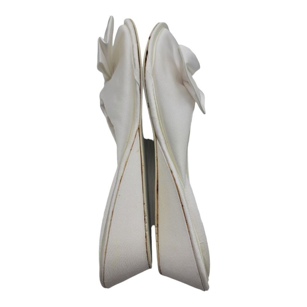COPY - Vanity Fair Slippers Womens Sz L 8/9  Nylon Satin Peep Toe Vintage Made … - Picture 13 of 16
